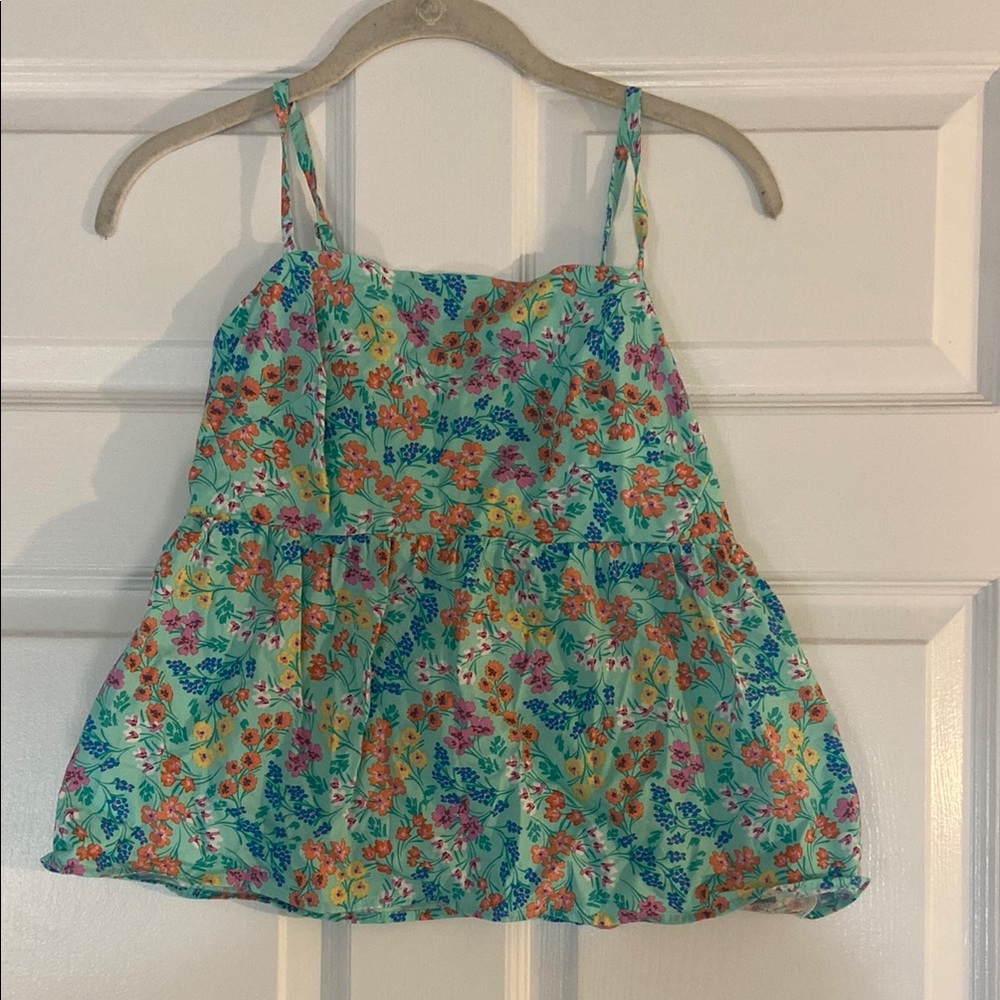 Jcrew Peplum Floral Tank